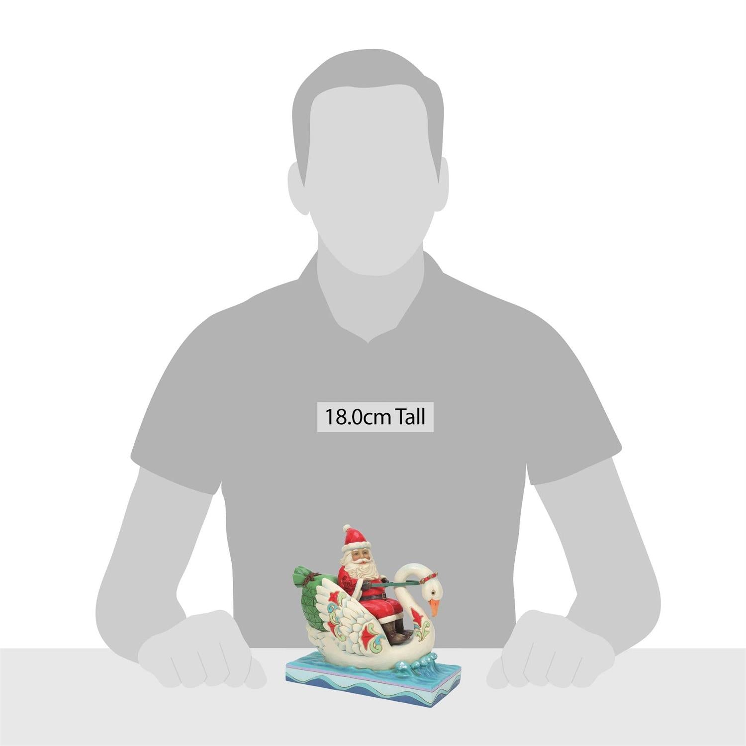 Jim Shore Heartwood Creek Grace & Goodwill - Santa Riding a Swan