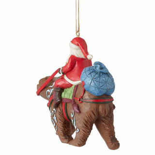 Jim Shore Heartwood Creek Santa Riding Bear Ornament