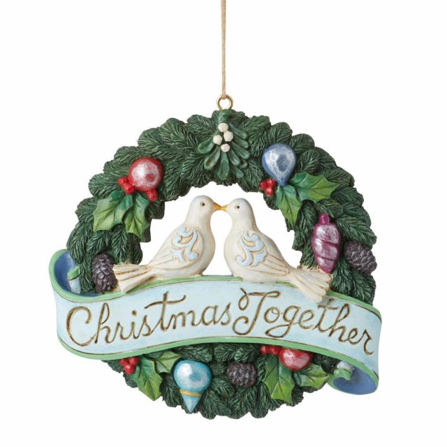 Jim Shore Christmas Together Wreath Hanging Ornament