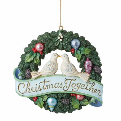 Jim Shore Christmas Together Wreath Hanging Ornament