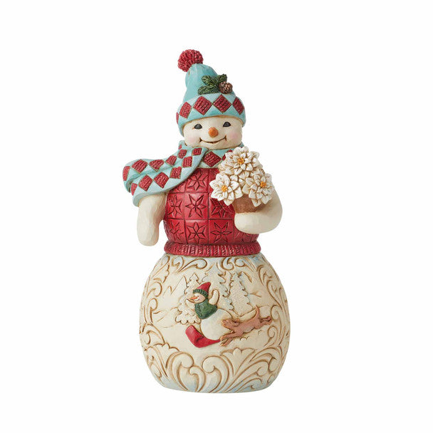 Jim  Shore Winter Wonderland Snowman With Sledding Scene Figurine