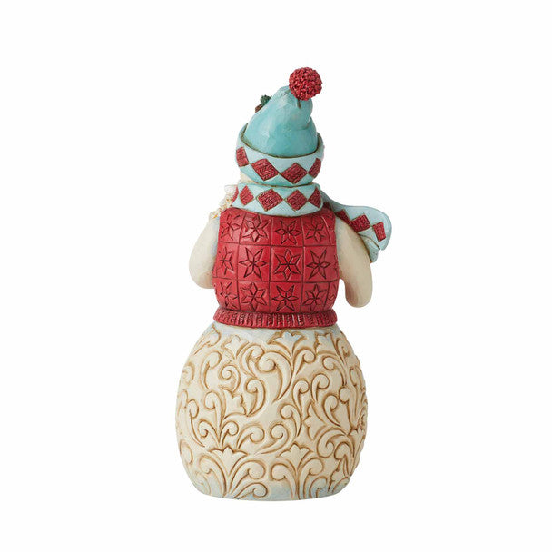 Jim  Shore Winter Wonderland Snowman With Sledding Scene Figurine