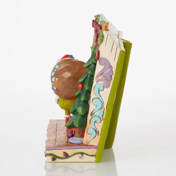 Jim Shore The Sneaky Grinch Stealing Presents Storybook Figurine