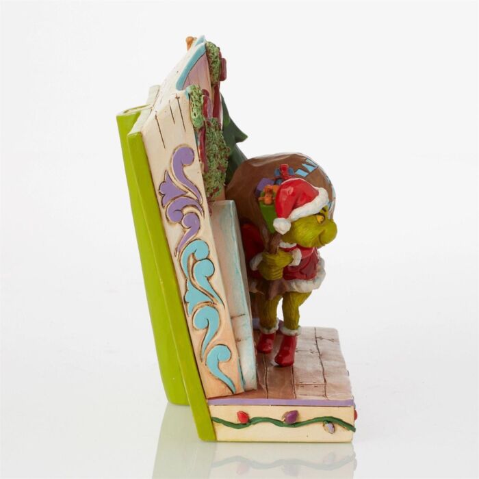 Jim Shore The Sneaky Grinch Stealing Presents Storybook Figurine