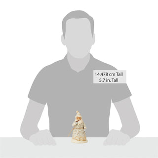 Jim Shore White Woodland Carved Santa With Pipe Figurine