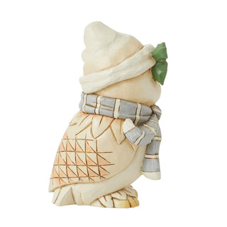 Jim Shore White Woodland Owl With Scarf Figurine