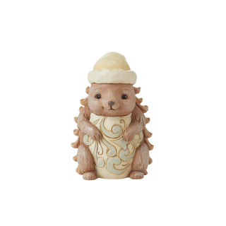 Jim Shore White Woodland Pinecone Hedgehog Figurine