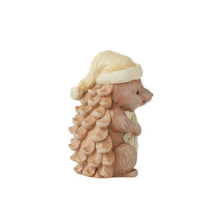 Jim Shore White Woodland Pinecone Hedgehog Figurine