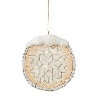 Jim Shore White Woodland Birch Bark Fawn Scene Hanging Ornament