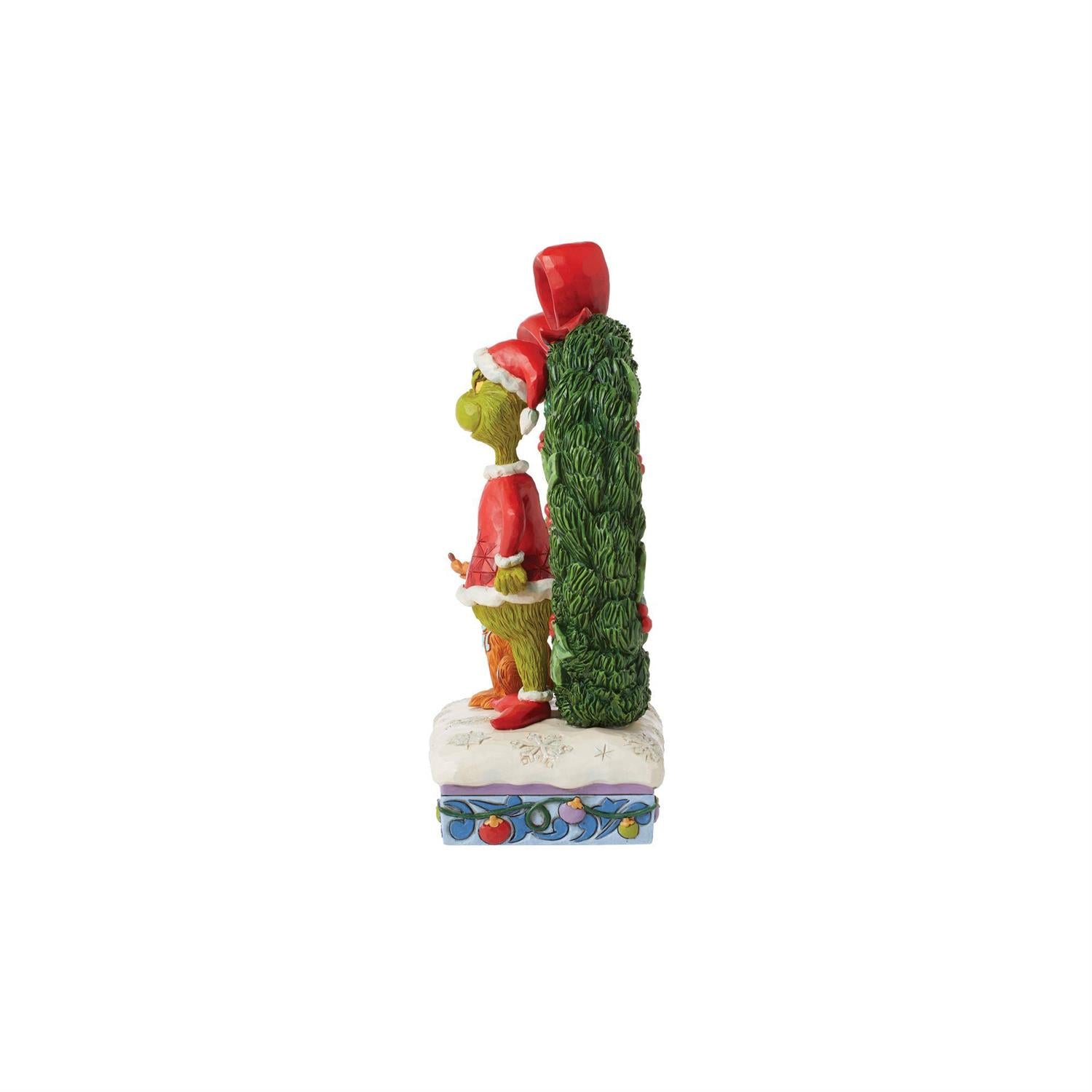 Jim Shore The Grinch & Max In Wreath Light-Up Figurine
