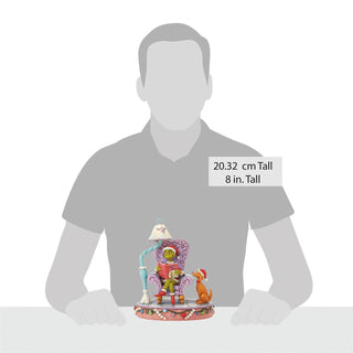 Jim Shore Grinch In Chair With Light-Up Lamp Figurine