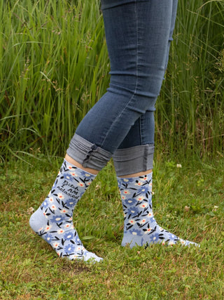Blue Q Women's Bitch I Am Relaxed Crew Socks