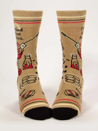 Blue Q Men's Feed You Fuckers Crew Socks