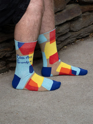 Blue Q Men's Cool-Ass Grandpa Crew Socks