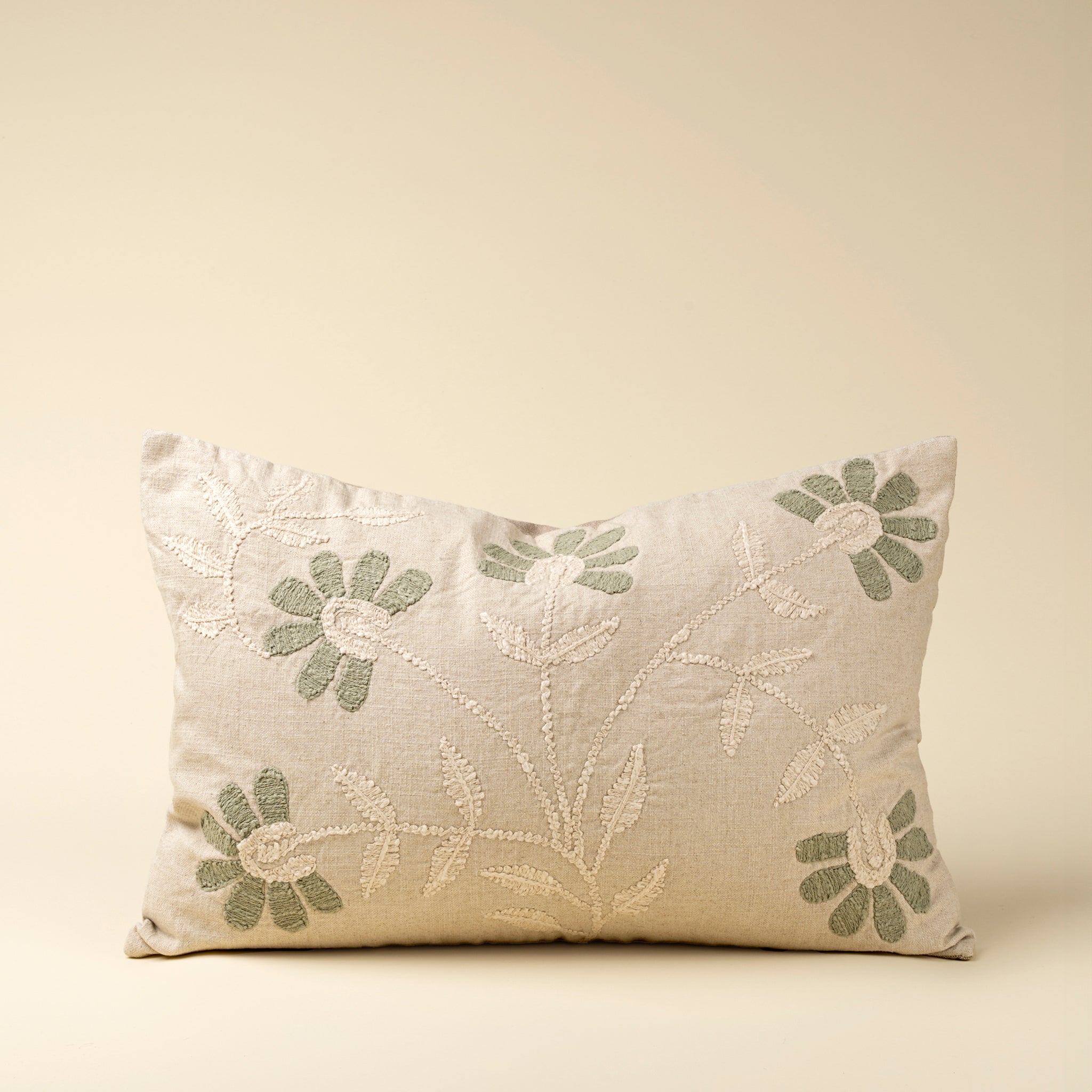 Petal Pillow Green 16x24 With Pillow Insert