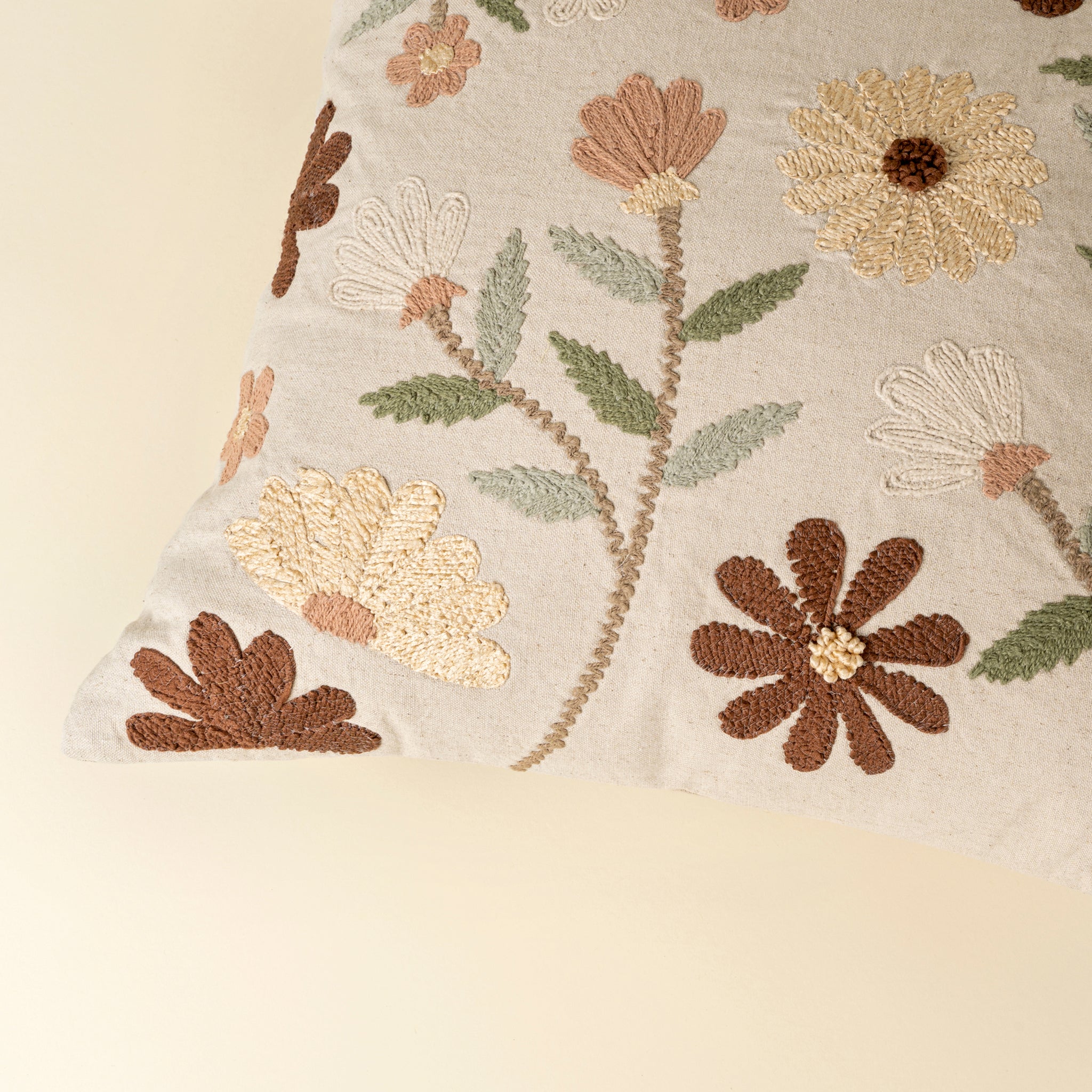 Florence Embroidered Pillow 20x20 With Pillow Insert