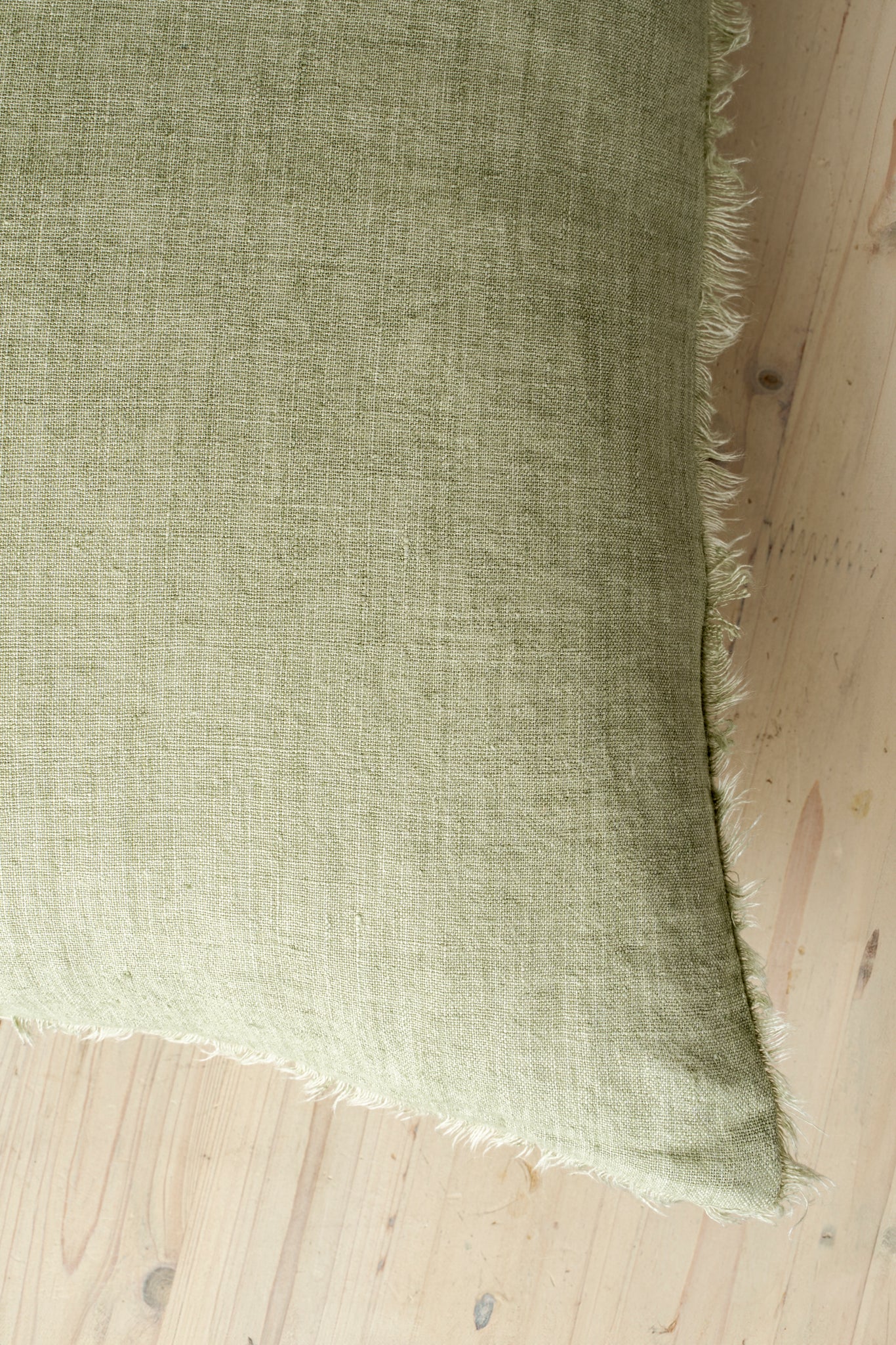 Lina Linen Pillow Olive With Insert