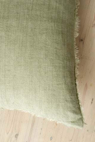 Lina Linen Pillow Olive With Insert