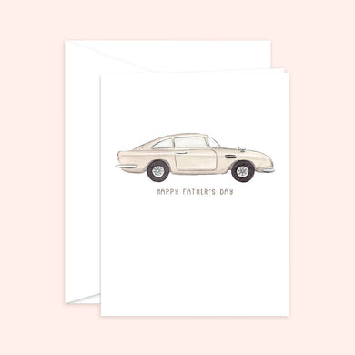 Vintage Aston Car - Father's Day Greeting Card
