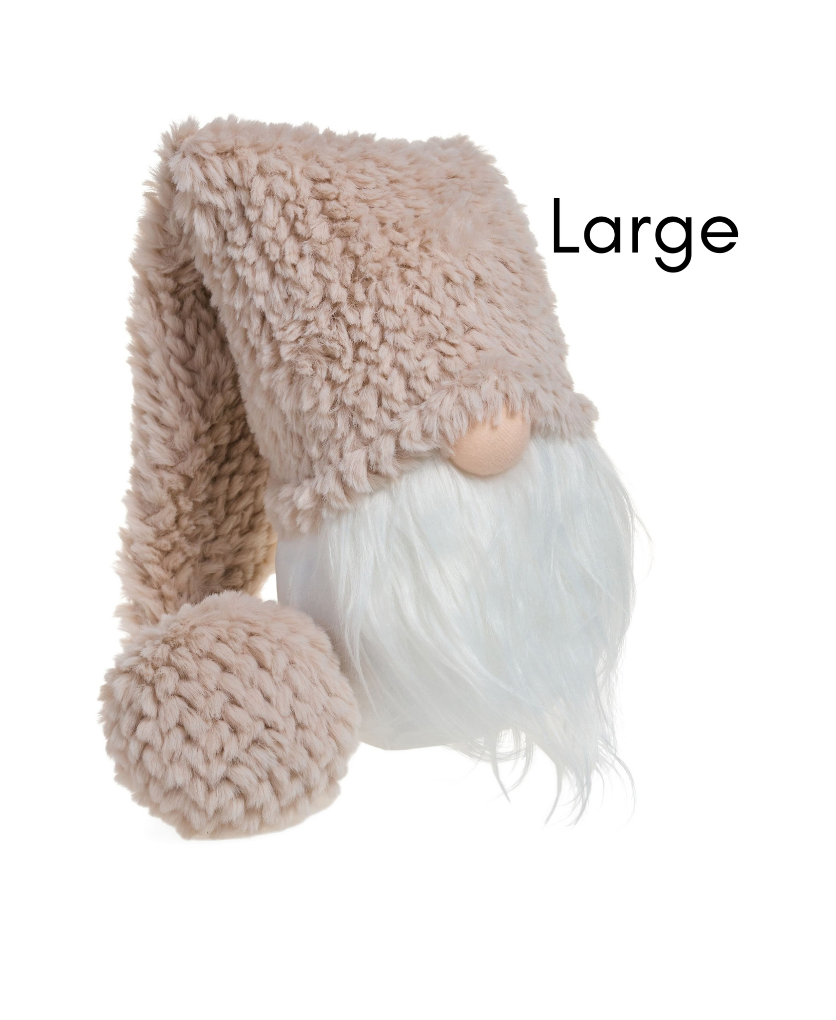 Beige Plush Hat Gnome