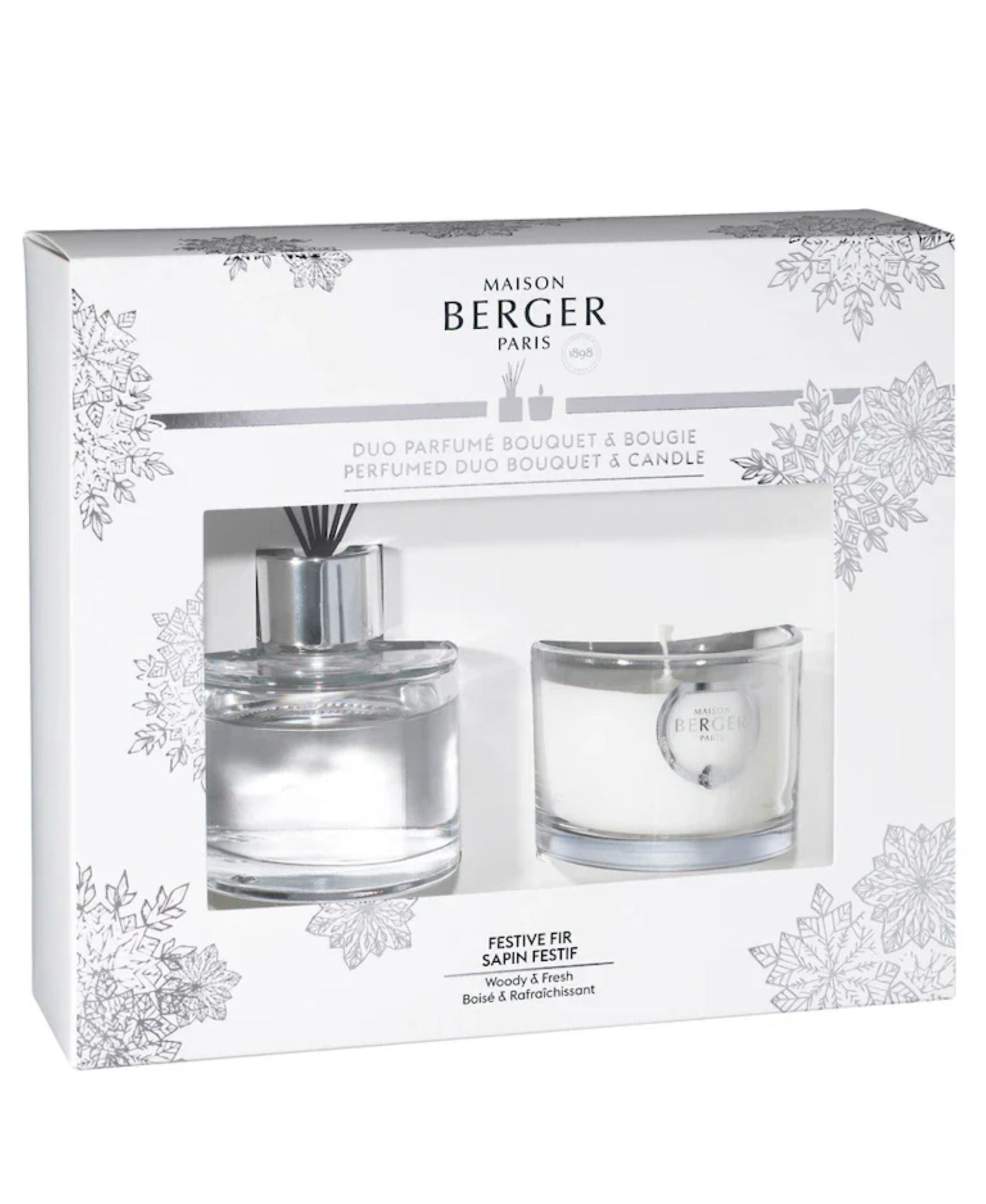 Maison Berger Festive Fir Mini Candle & Reed Diffuser Gift Set