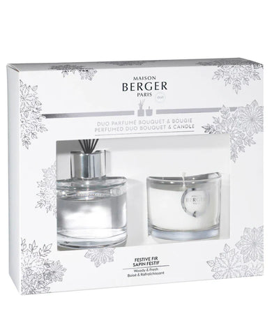 Maison Berger Festive Fir Mini Candle & Reed Diffuser Gift Set