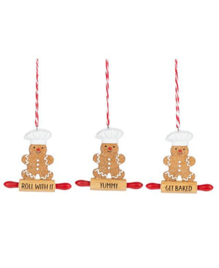 Gingerbread Man Chef Ornaments