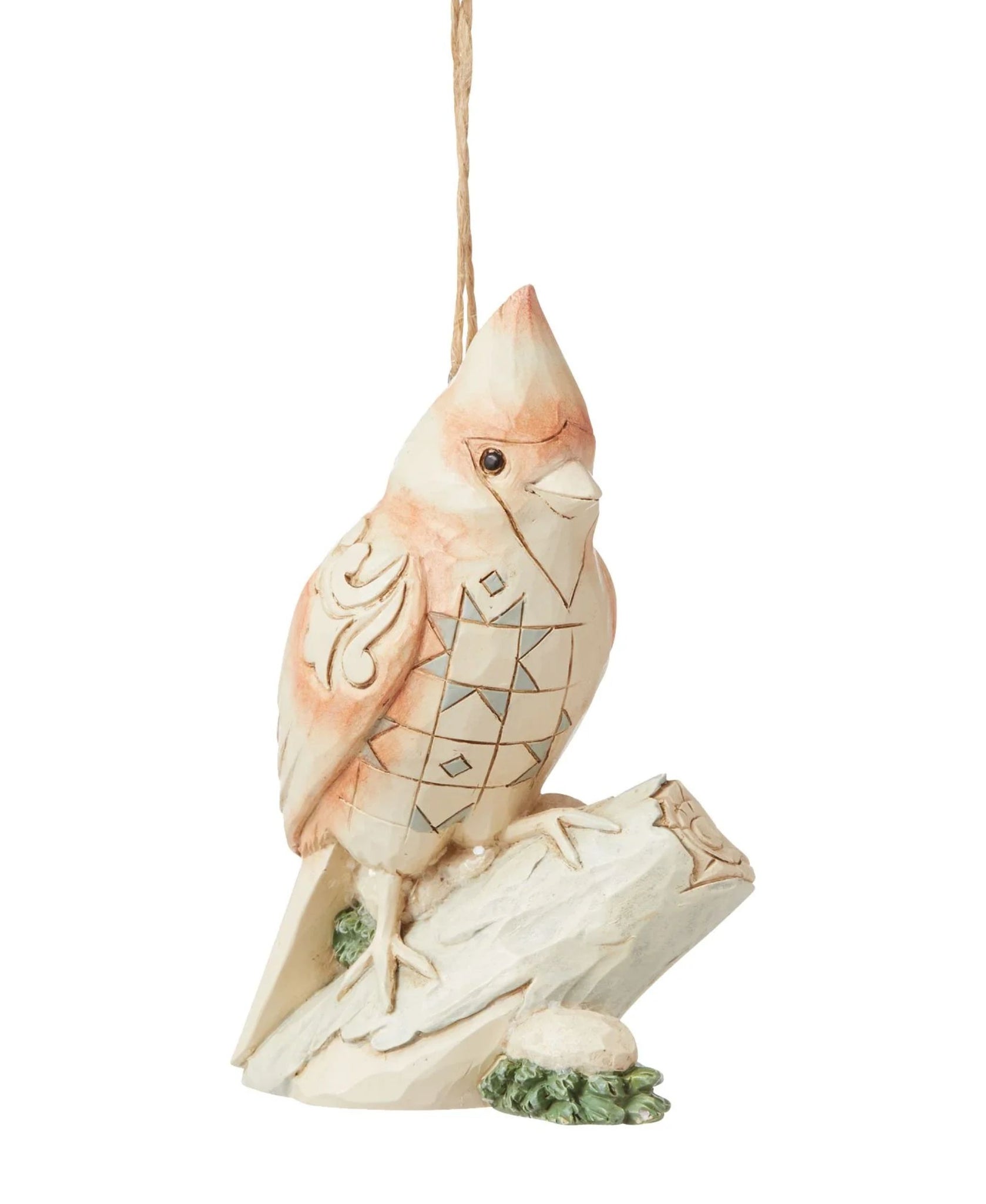 Jim Shore White Woodland Cardinal Ornament