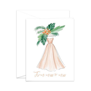 Miss to Mrs. - Bridal Shower, Newly Engaged Card Blank