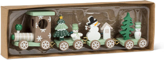 Small 4 Pc Train Set - Taupe/Mint