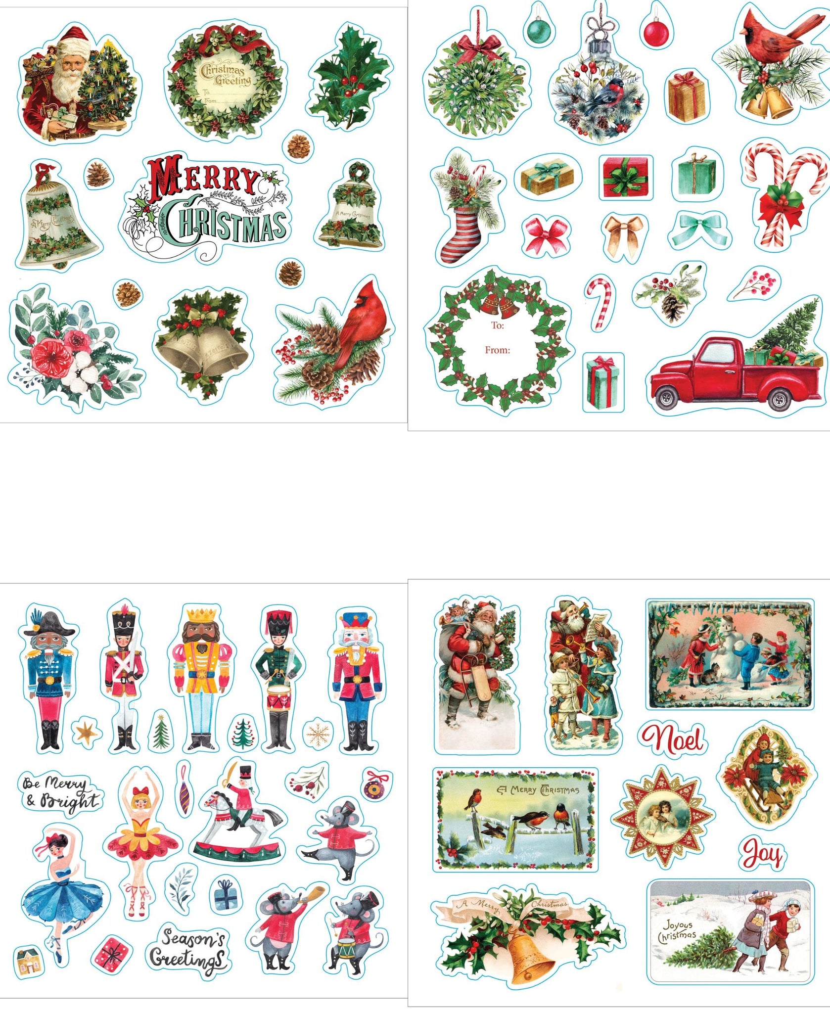 Peter Pauper Press 'Merry & Bright Christmas!' A Festive Sticker Book