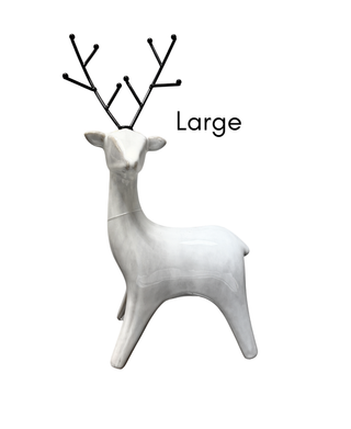 Ceramic White Glazed Deer