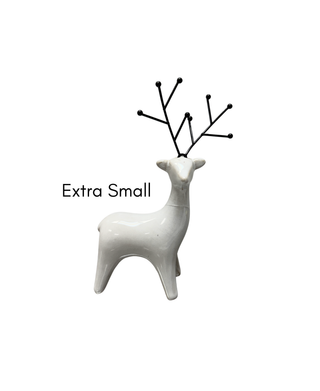 Ceramic White Glazed Deer