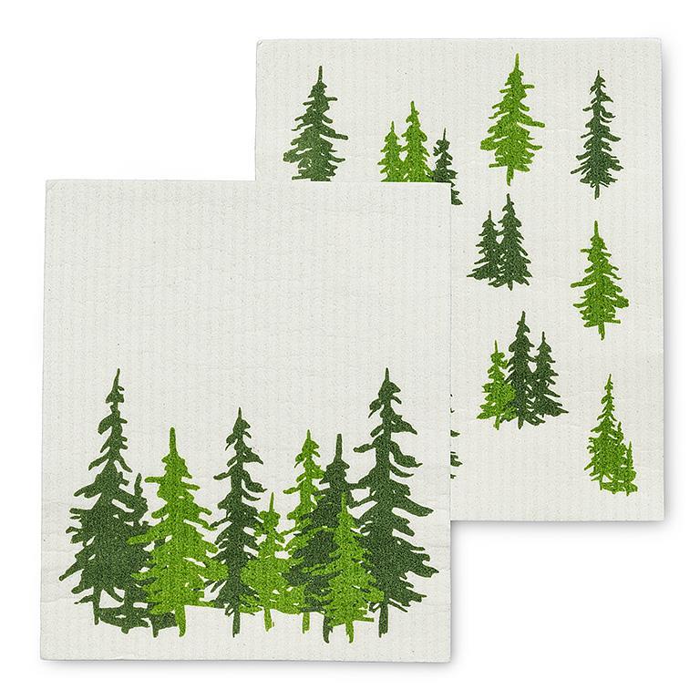 Evergreen Forest Dish Cloths - Set of 2