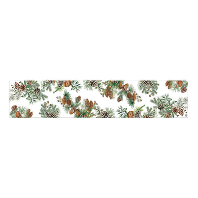 Michel Design Works White Spruce Cotton Table Runner