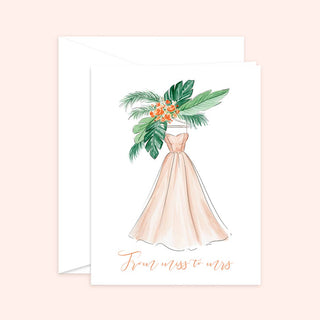 Miss to Mrs. - Bridal Shower, Newly Engaged Card Blank