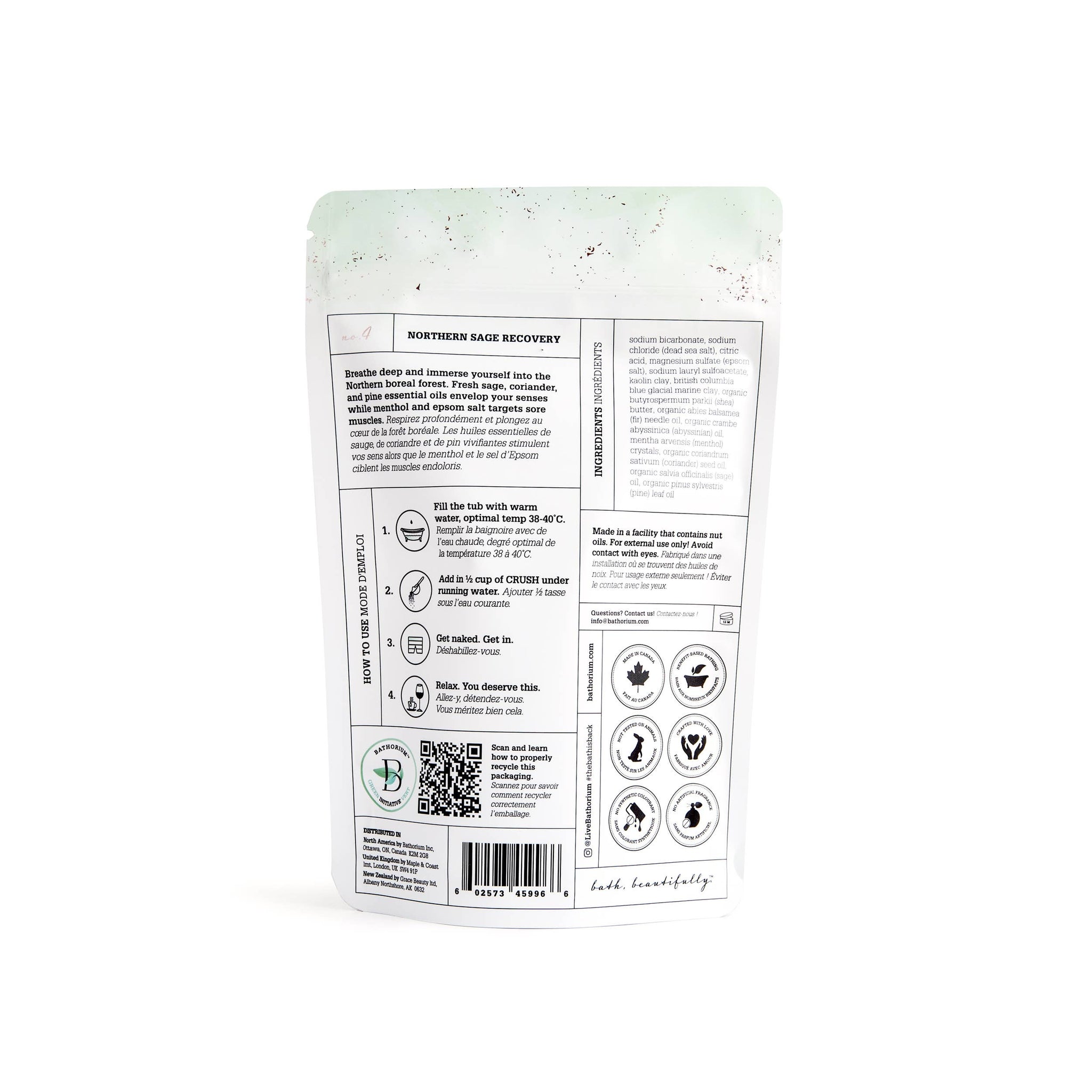 Bathorium Northern Sage Recovery Bath Soak 600g