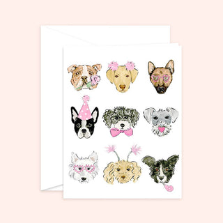 Pretty In Pink Dogs Card Blank