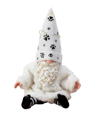 Possible Dreams Gnome Furry Pet Hanging Ornament - White