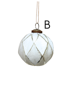 Modern White Washed Ornaments - 4