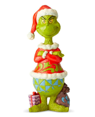 Jim Shore Grinch in Santa Hat Arms Folded Statue