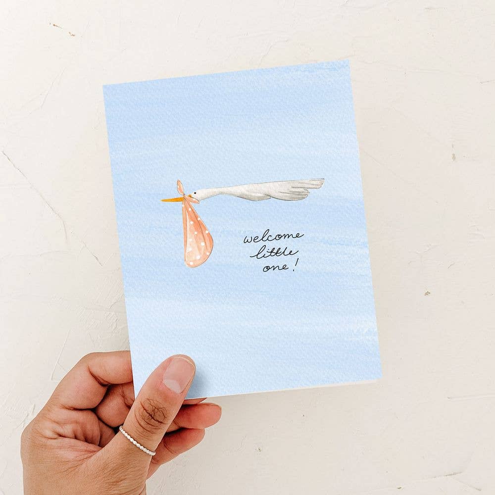 Welcome Little One Baby Card Blank