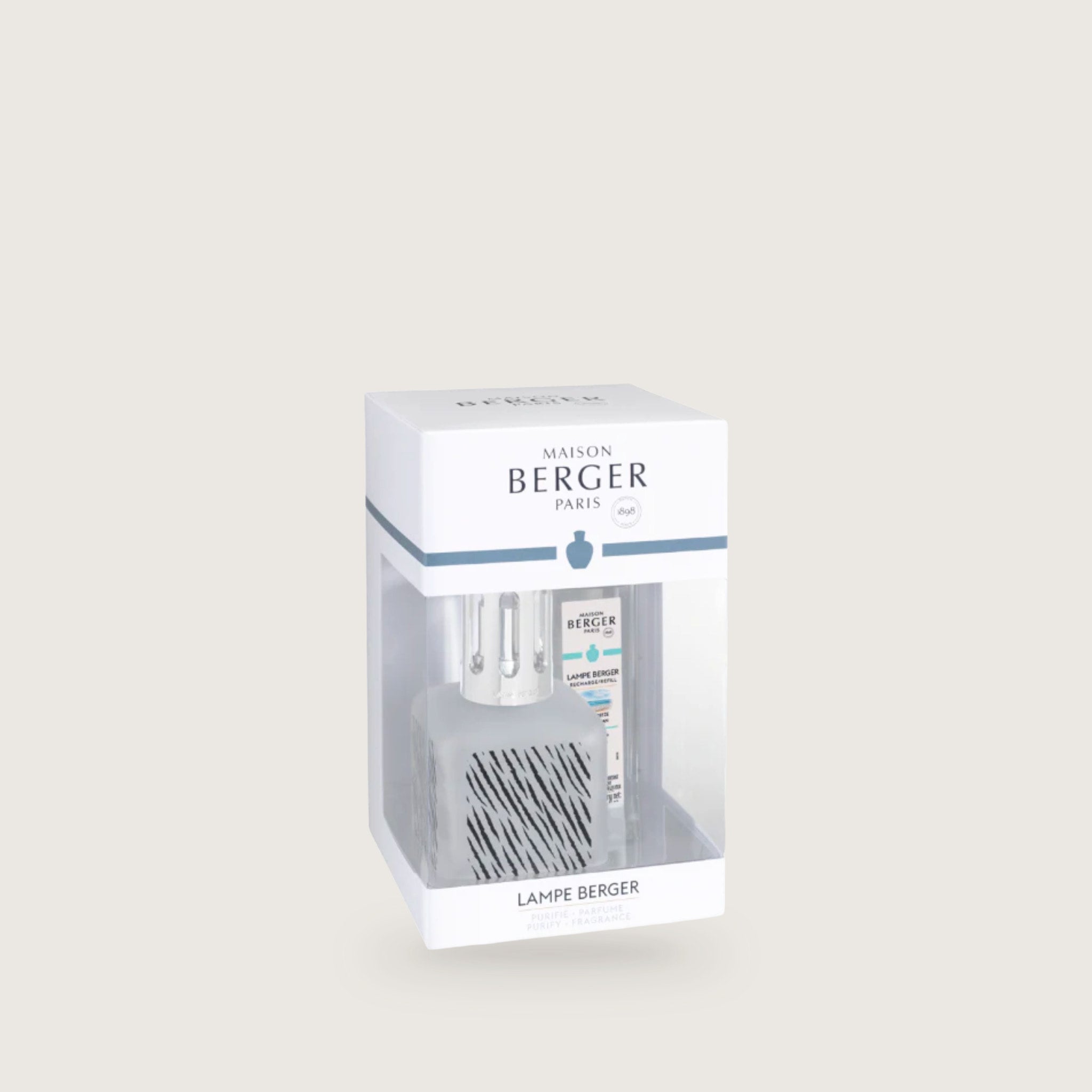 Lampe Berger Ice Cube Zebra Fragrance Lamp Gift Set with Ocean Breeze