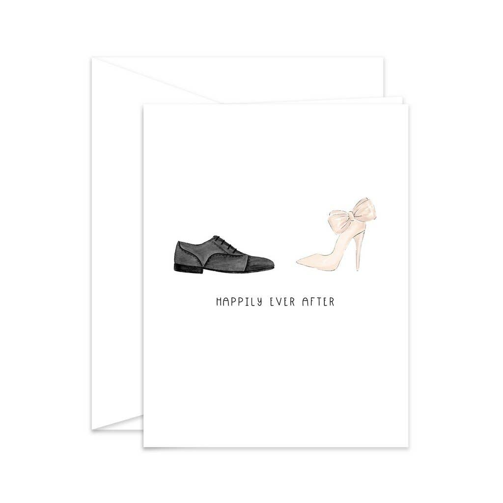 Happily Ever After Mr + Mrs Newlywed Card Blank