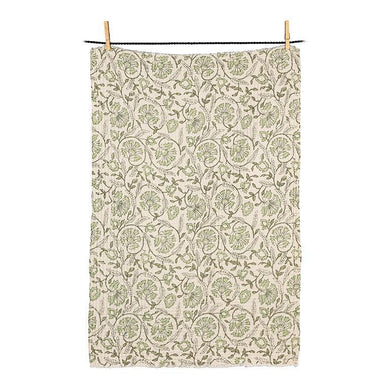 Green Floral Kitchen Towel