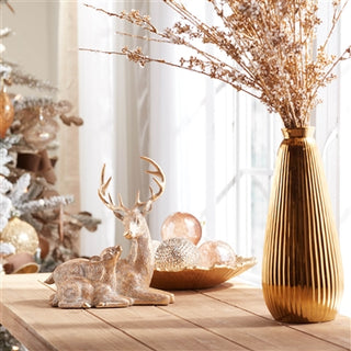 Deer And Fawn Gold Figurine