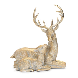 Deer And Fawn Gold Figurine