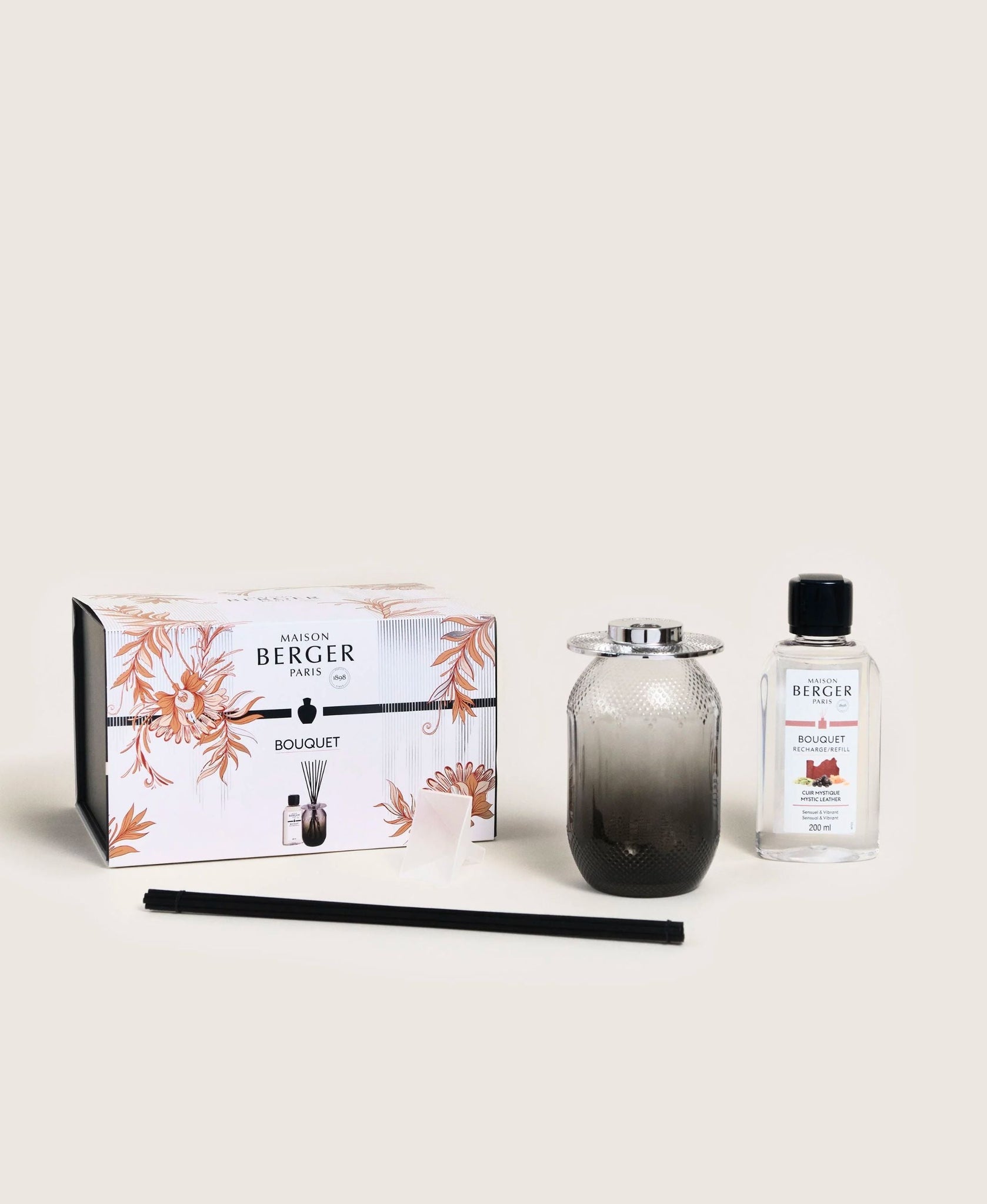 Maison Berger Evanescence Grey Reed Diffuser with Mystic Leather