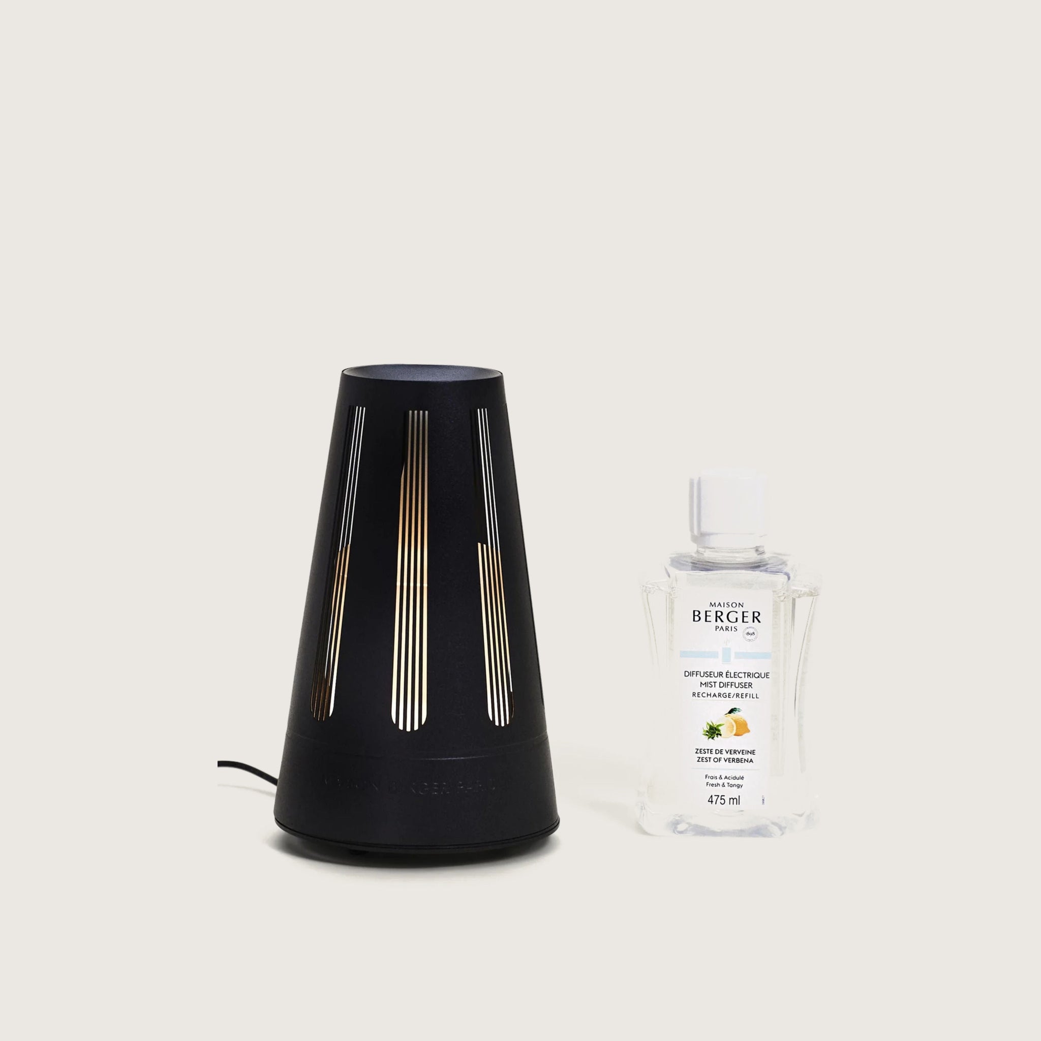 Maison Berger Amphora Black Mist Diffuser with Zest of Verbena