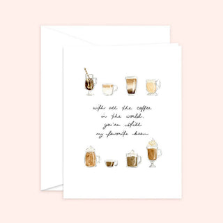 You're my Favorite Coffee Bean Card Blank